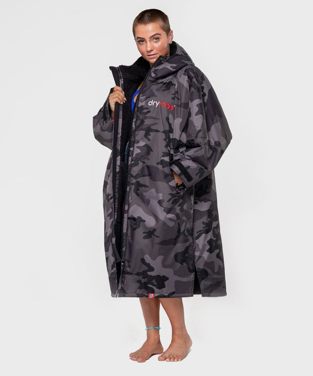 Dryrobe Advance Unisex Long Sleeve - Black Camo/Black