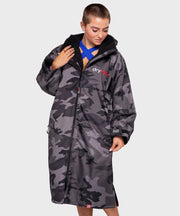 Dryrobe Advance Unisex Long Sleeve - Black Camo/Black