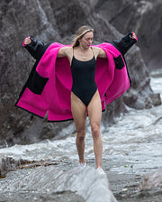 Dryrobe Advance Unisex Long Sleeve - Black/Pink