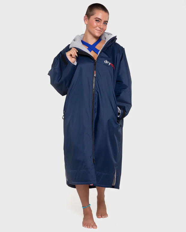 Dryrobe Advance Unisex Long Sleeve - Navy/Grey