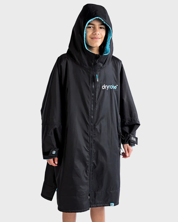 Dryrobe Advance Youth Long Sleeve - Black/Blue