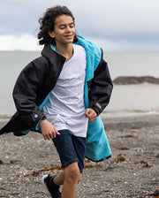 Dryrobe Advance Youth Long Sleeve - Black/Blue
