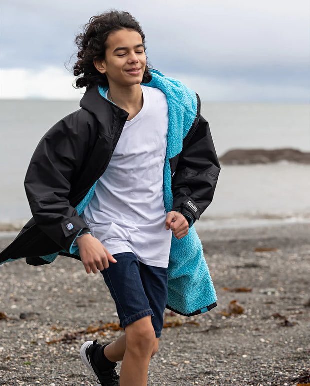 Dryrobe Advance Youth Long Sleeve - Black/Blue