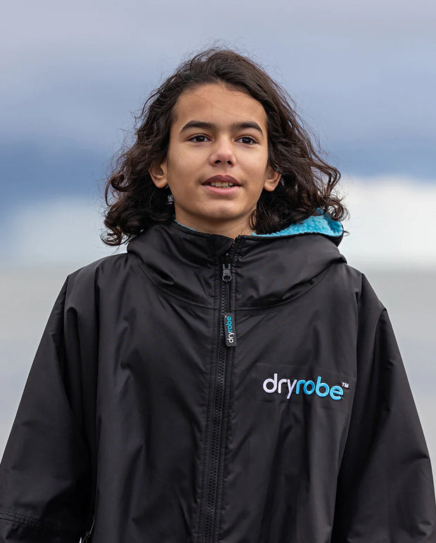 Dryrobe Advance Youth Long Sleeve - Black/Blue