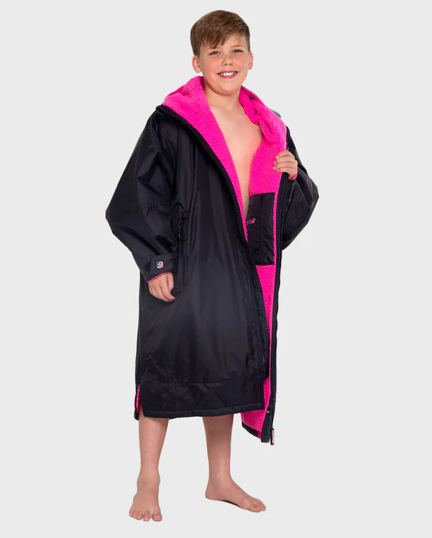 Dryrobe Advance Youth Long Sleeve - Black/Pink