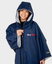 Dryrobe Advance Youth Short Sleeve - Navy/Grey