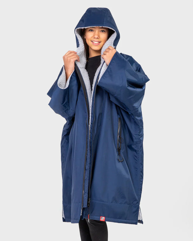 Dryrobe Advance Youth Short Sleeve - Navy/Grey