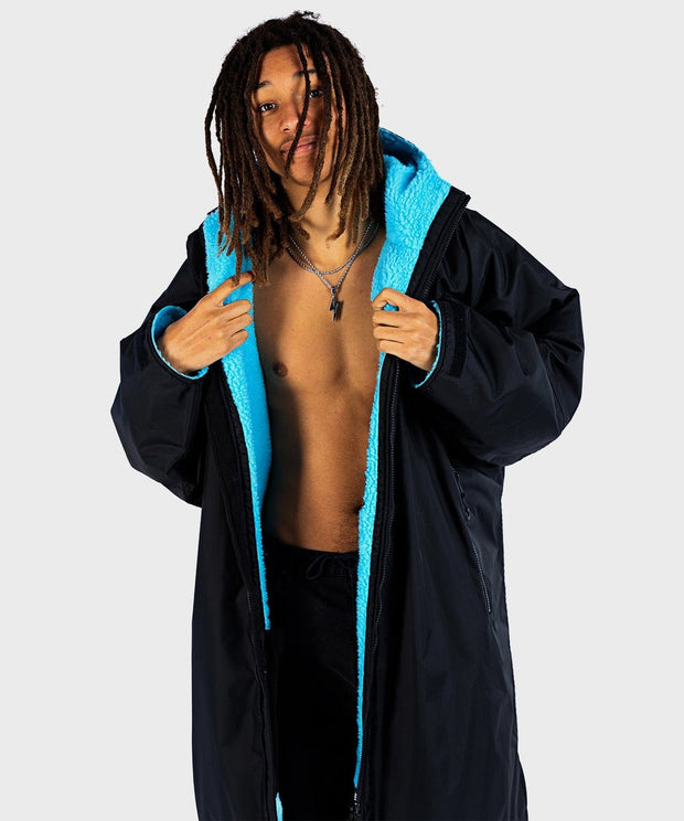 Dryrobe Advance Unisex Long Sleeve - Black/Blue