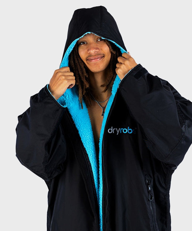 Dryrobe Advance Unisex Long Sleeve - Black/Blue