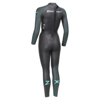 ZOGGS WOMENS PREDATOR TOUR SWIMMING & TRIATHLON WETSUIT - BLACK/TEAL