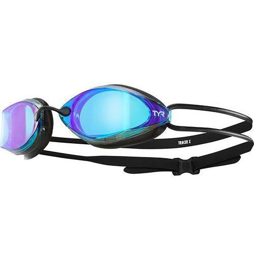 TRACER X RACING GOGGLE BLACK/BLUE MIRROR TYR