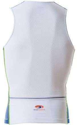 BLUE70 MENS TX2000 SINGLET - BLUE/LIME/WHITE