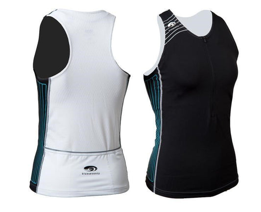 BLUE70 WOMENS TX2000 TRI TANKINI BLACK/TEAL/WHITE