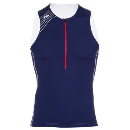 BLUE70 MENS TX2000 SINGLET - BLUE/RED