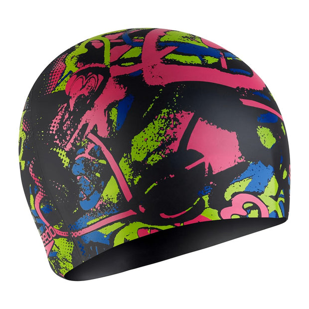 PRINTED SILICONE CAP BLACK FLARE PINK