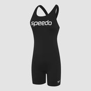 WOMENS ENDURANCE+ LEADERBACK SPORT LEGSUIT BLACK/WHITE SPEEDO