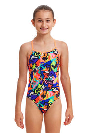 GIRL'S SAW TOOTH TWISTED ONE PIECE