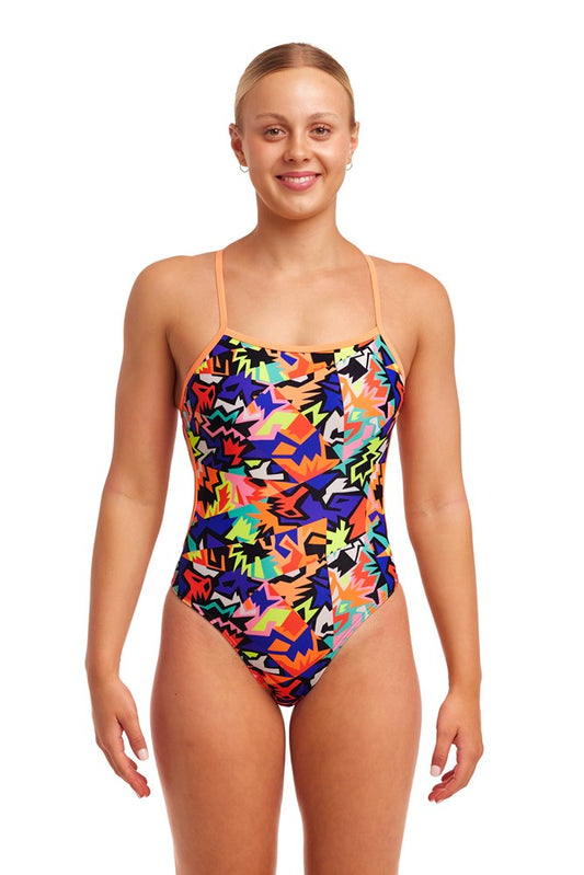 FUNKITA TWISTED STRAP ONE PIECE SWIMSUIT