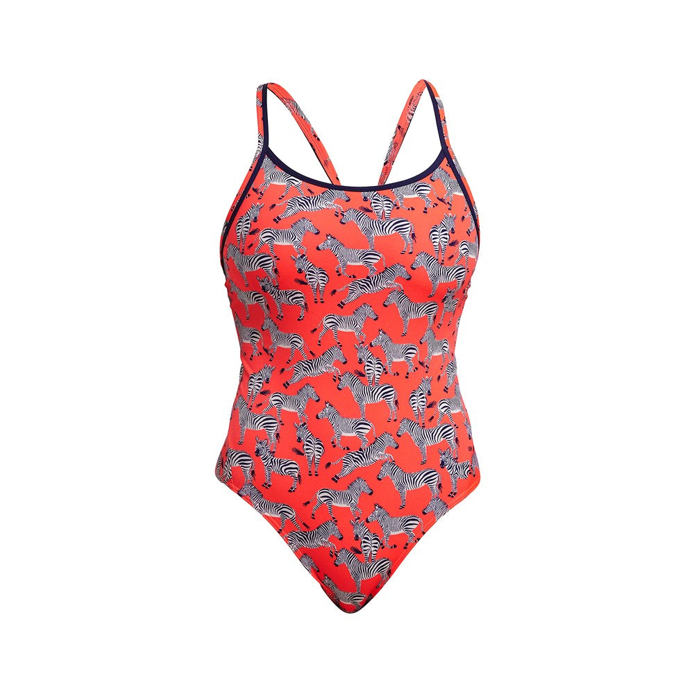 FUNKITA DIAMOND BACK ONE PIECE SWIMSUIT - HOT TO TROT