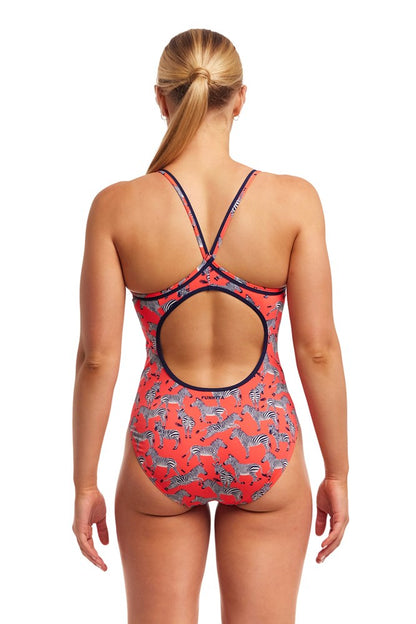 FUNKITA DIAMOND BACK ONE PIECE SWIMSUIT - HOT TO TROT