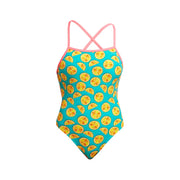 LADIES LIME SPLICE TIE ME TIGHT ONE PIECE