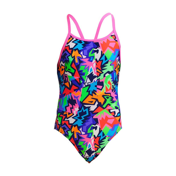 GIRL'S SHARP EDGES DIAMOND BACK ONE PIECE