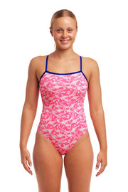 LADIES BEACHED BAE SINGLE STRAP ONE PIECE