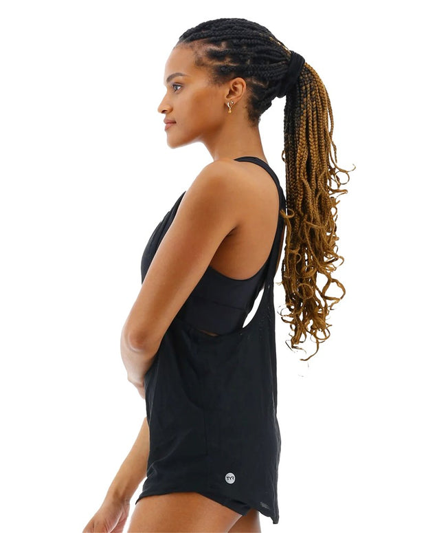 WOMENS BLACK MADISON 2 IN 1 TANK TOP TYR