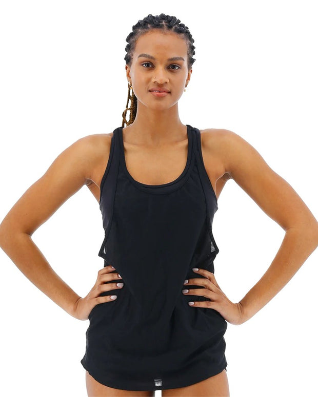 WOMENS BLACK MADISON 2 IN 1 TANK TOP TYR