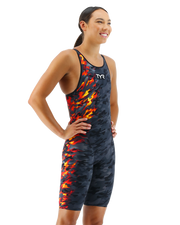 WOMENS FIRE CAMO FLAME VENZO OPEN BACK TYR