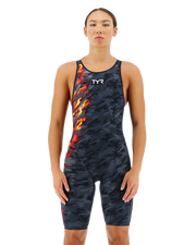 WOMENS FIRE CAMO FLAME VENZO OPEN BACK TYR