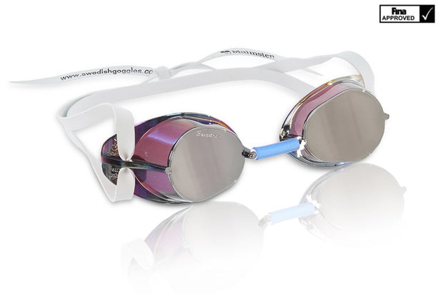 SWEDISH GOGGLES METALLIC SILVER MALMSTEN
